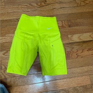 Nike Women's Bright Yellow Bike Shorts